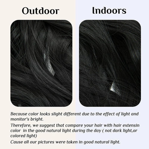 Luxora™ Halo Jet Black hårforlængelser