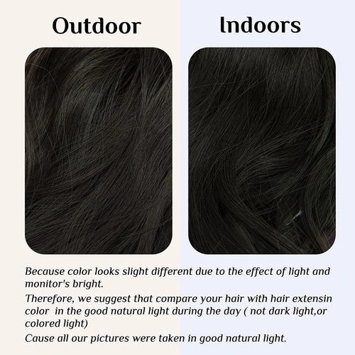 Luxora™ Halo Natural Black hårforlængelser