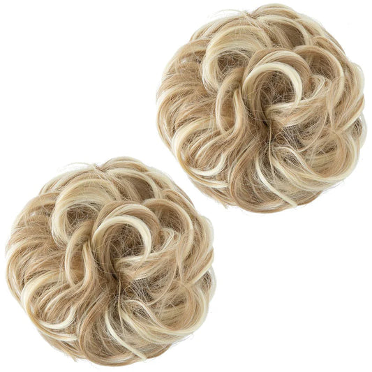 Luxora™ Dunkelblonde Haarbuns (2 Stück)