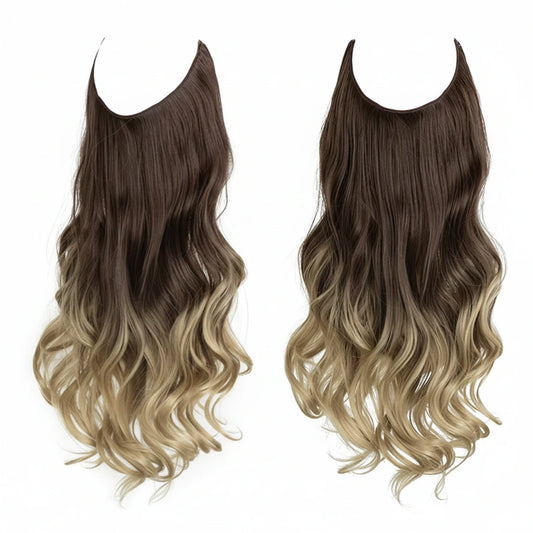 Luxora™ Halo Brown Ombre hårforlængelser