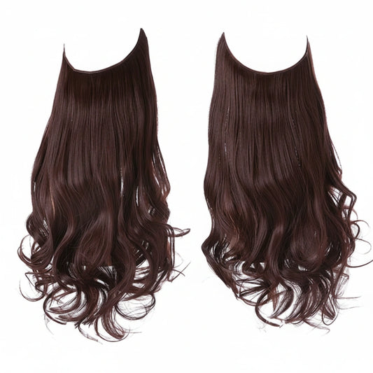 Luxora™ Halo Chocolate Brown hårforlængelser