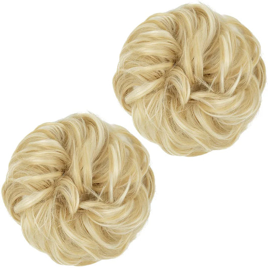 Luxora™ Goldblond / Beach-Blond Haarbuns (2 Stück)