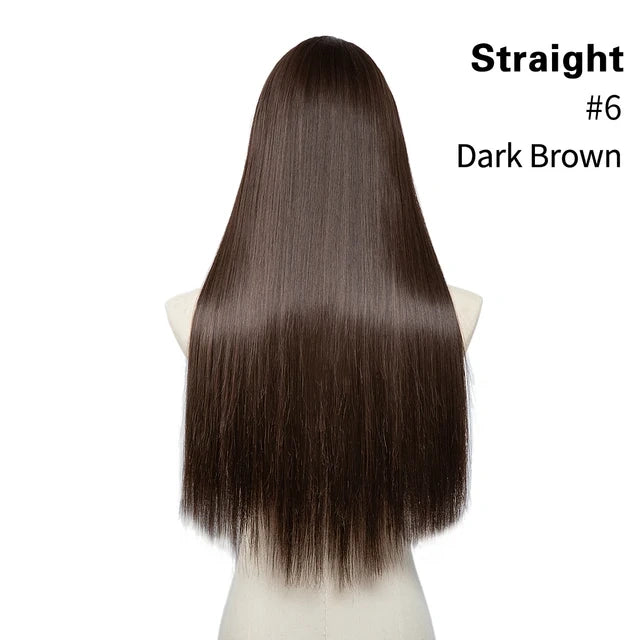Luxora™ Straight Dark Brown Clip-In Hair Extensions