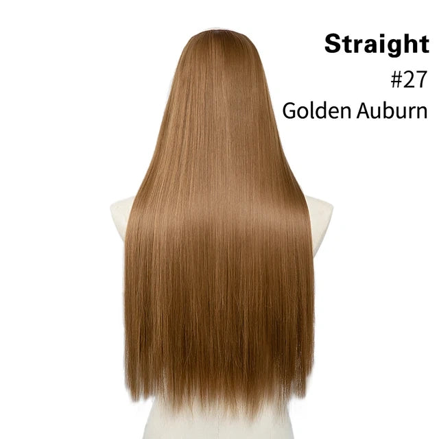 Luxora™ Straight Golden Auburn Clip-In Hair Extensions