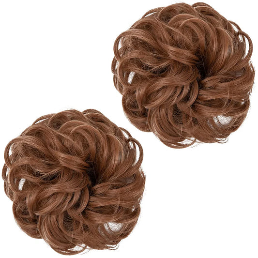 `Luxora™ hellbraune Haarbuns (2 Stück)`