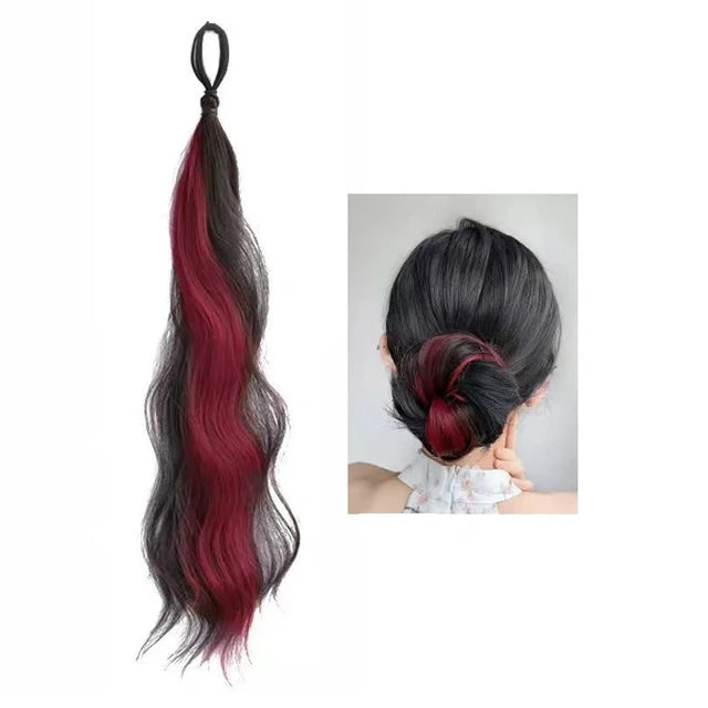 Luxora™ Crimson Noir Ponytail Hair Extensions