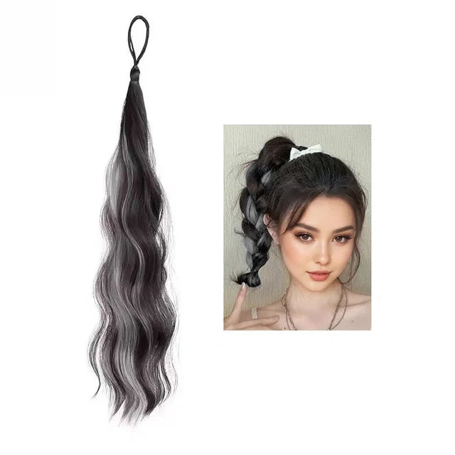 Luxora™ Silver Noir Ponytail Hair Extensions