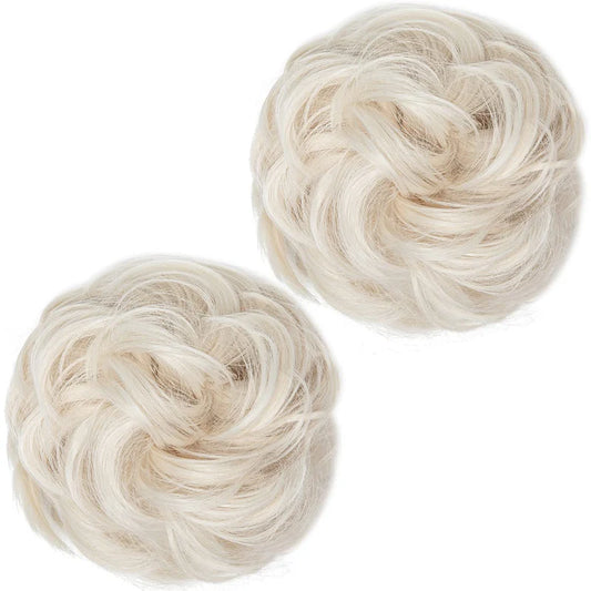 Luxora™ Platinblonde Haar-Donuts (2 Stück)