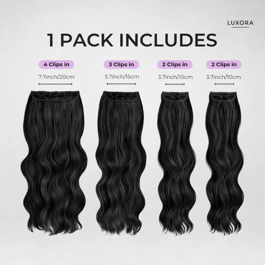 Luxora™ Askeblond Clip-In Hårforlængelser