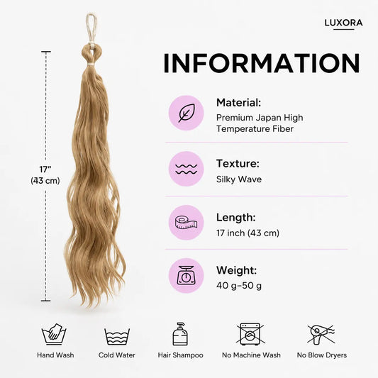 Luxora™ Espresso Brown Ponytail Hair Extensions