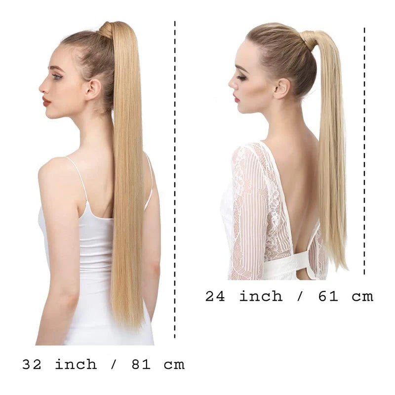 Luxora™ dunkelblonde Pferdeschwanz-Haarverlängerungen