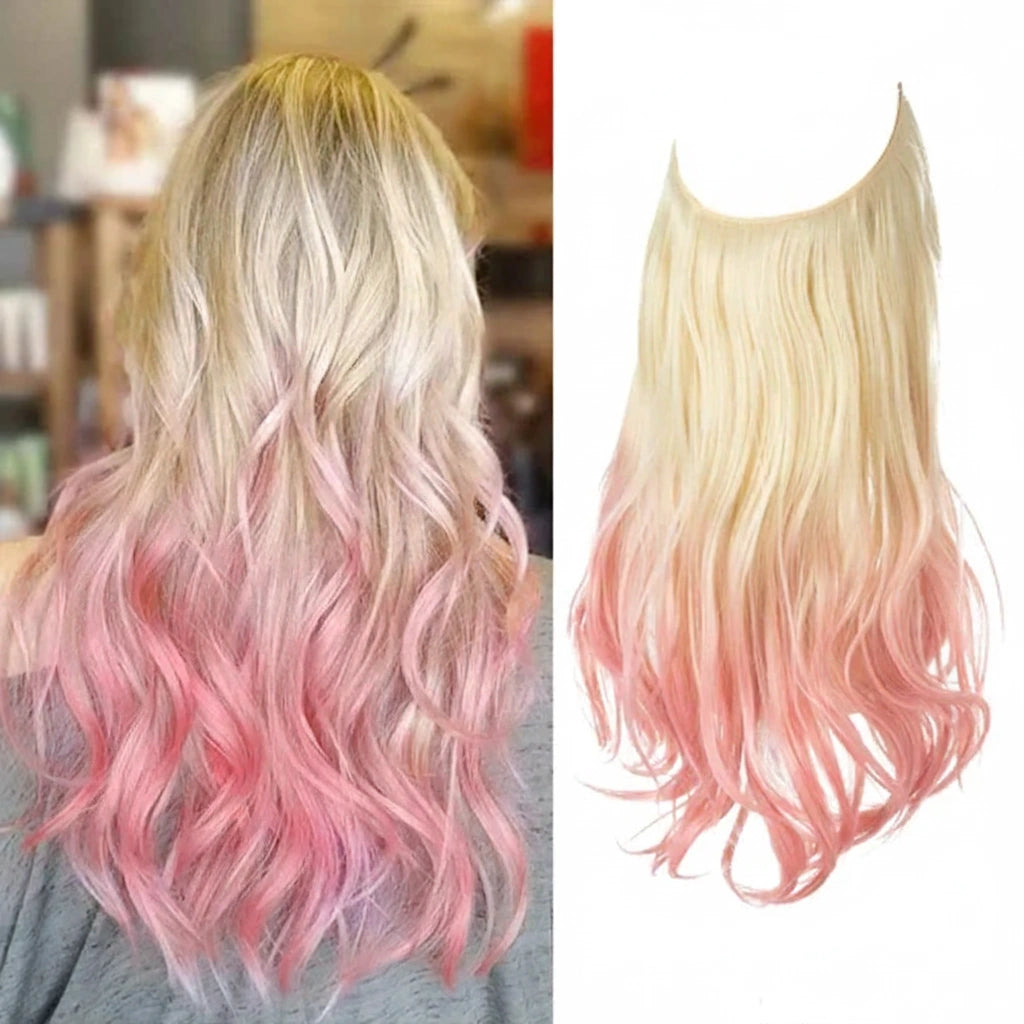 Luxora™ Halo Pink Ombre Hair Extensions