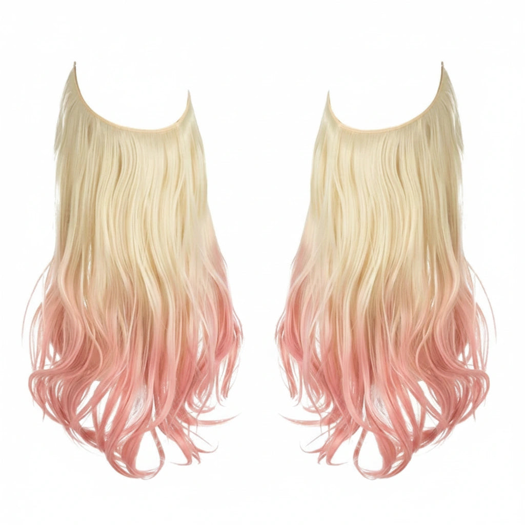 Luxora™ Halo Pink Ombre Hair Extensions