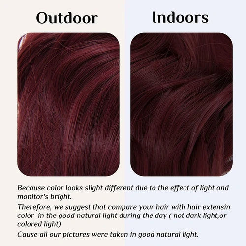 Luxora™ Halo Wine Red Hair Extensions