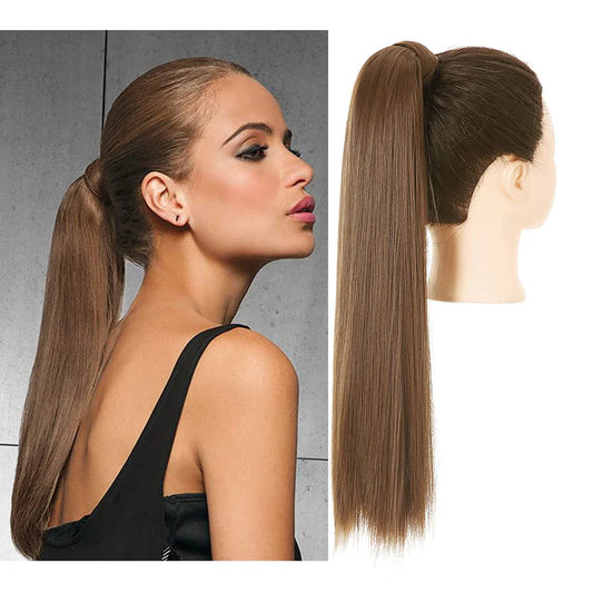 Luxora™ Aschbrauner Pferdeschwanz Haarverlängerung