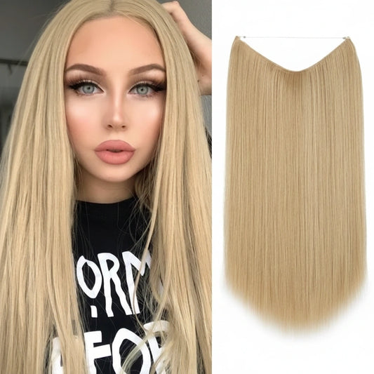 Luxora™ Halo California Blonde glatte hårforlængelser