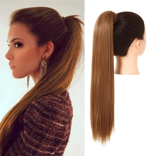 Luxora™ Kastanienbraunes Auburn-Pferdeschwanz-Haarteil
