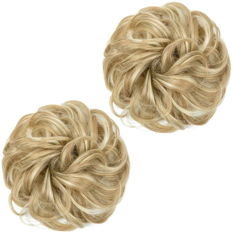 Luxora™ Donkerblond / Strandblond Haarbuns (2 Stuks)
