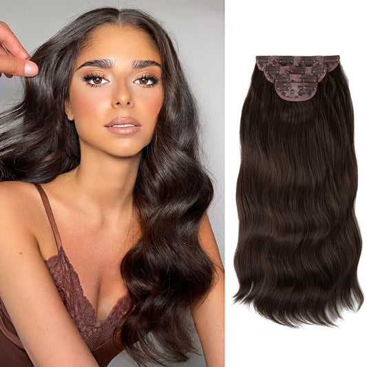 Luxora™ Darker Brown Clip-In Hair Extensions