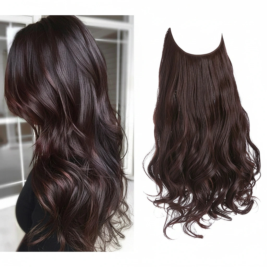 Luxora™ Halo Chestnut Brown Hair Extensions