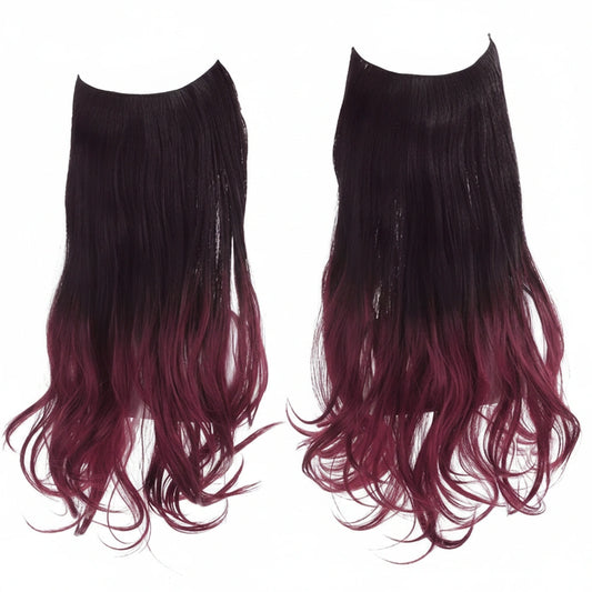 Luxora™ Halo Wine Ombre hårforlængelser