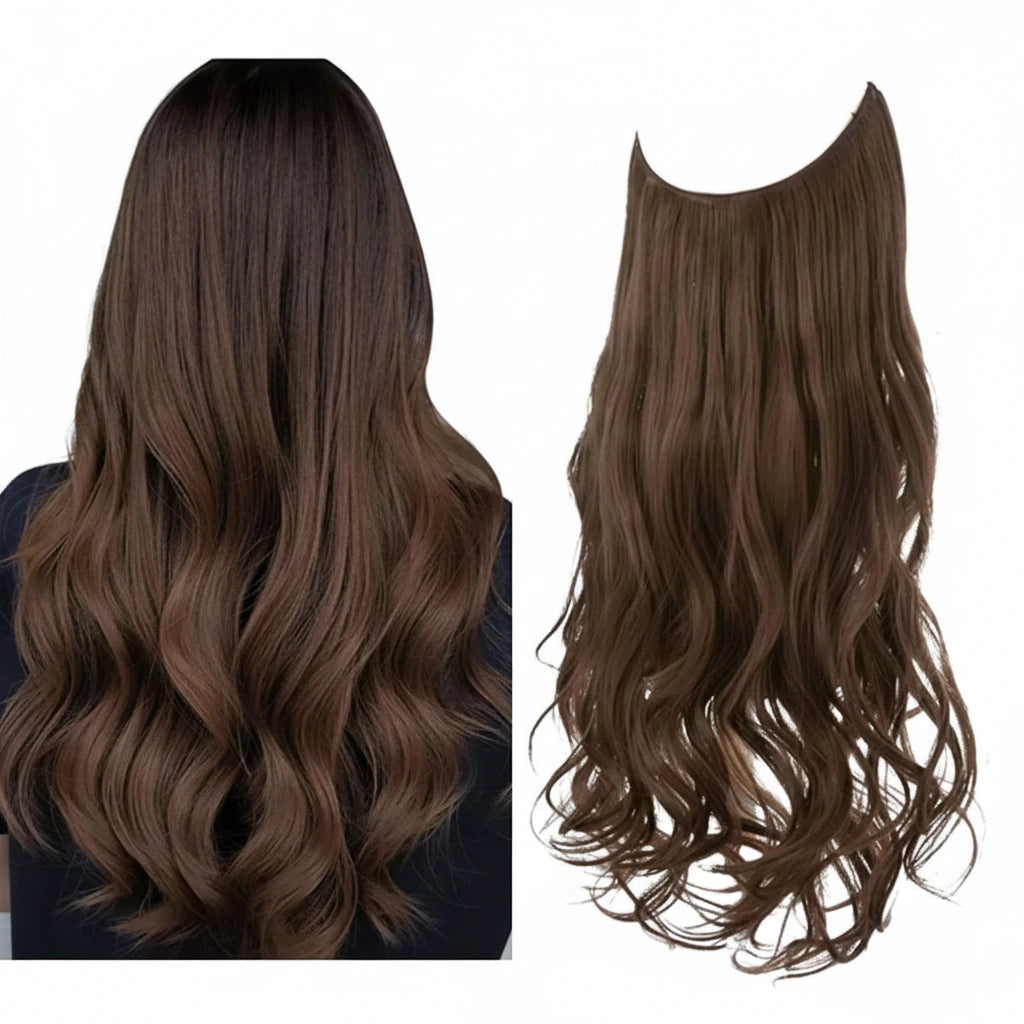 Luxora™ Halo Medium Brown Hair Extensions