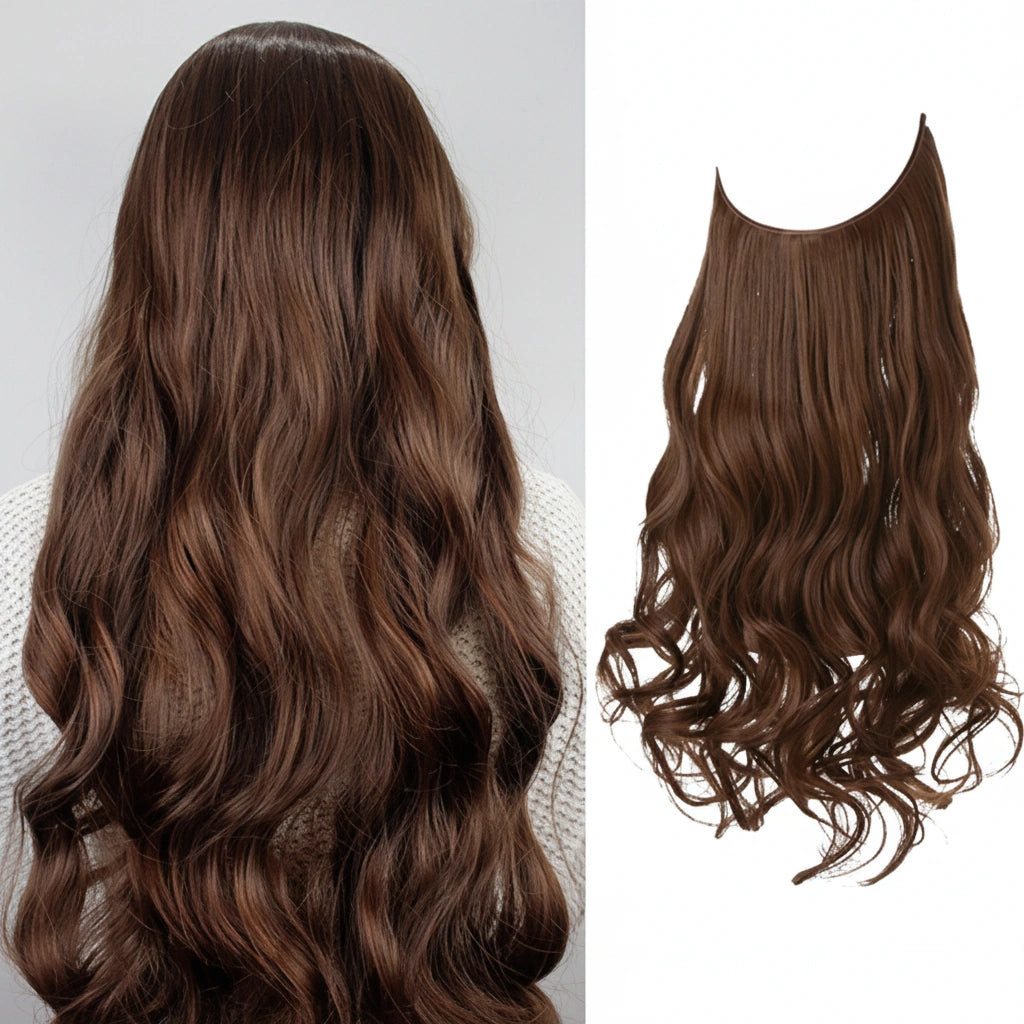 Luxora™ Halo Light Brown Hair Extensions