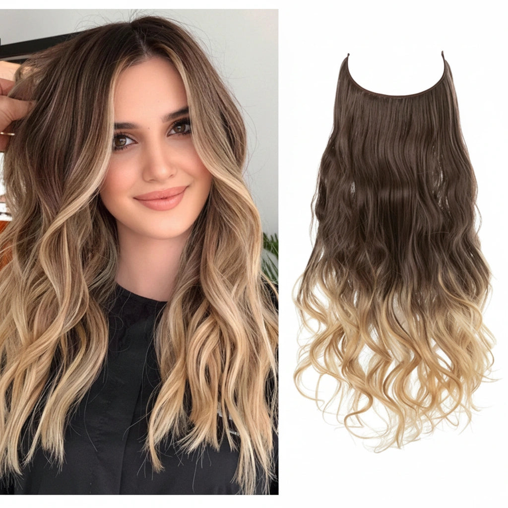 Luxora™ Halo Blonde Ombre Hair Extensions