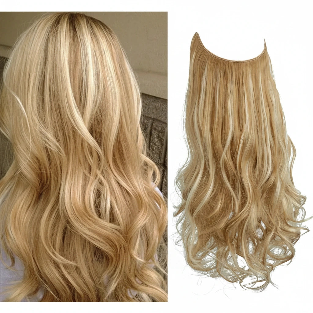 Luxora™ Halo Golden Blonde Hair Extensions