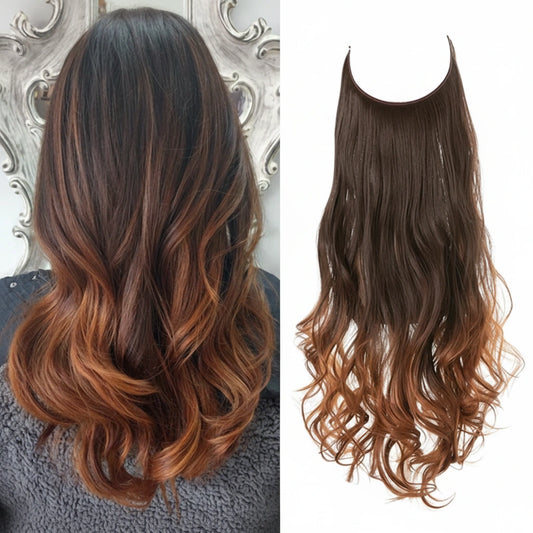 Luxora™ Halo Auburn Ombre hårforlængelser