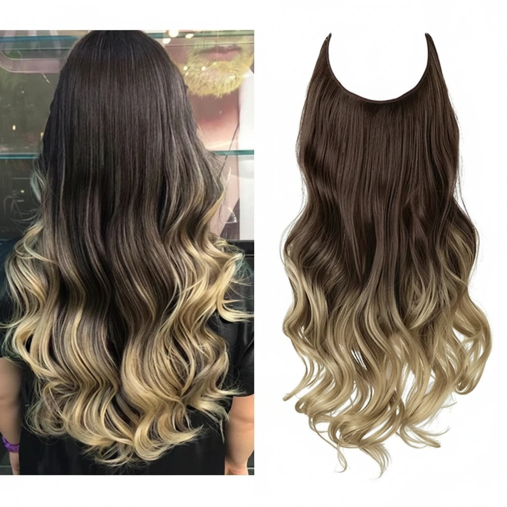 Luxora™ Halo Brown Ombre Hair Extensions