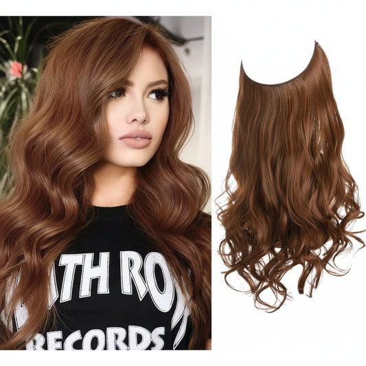 Luxora™ Halo Chestnut Auburn hårforlængelser