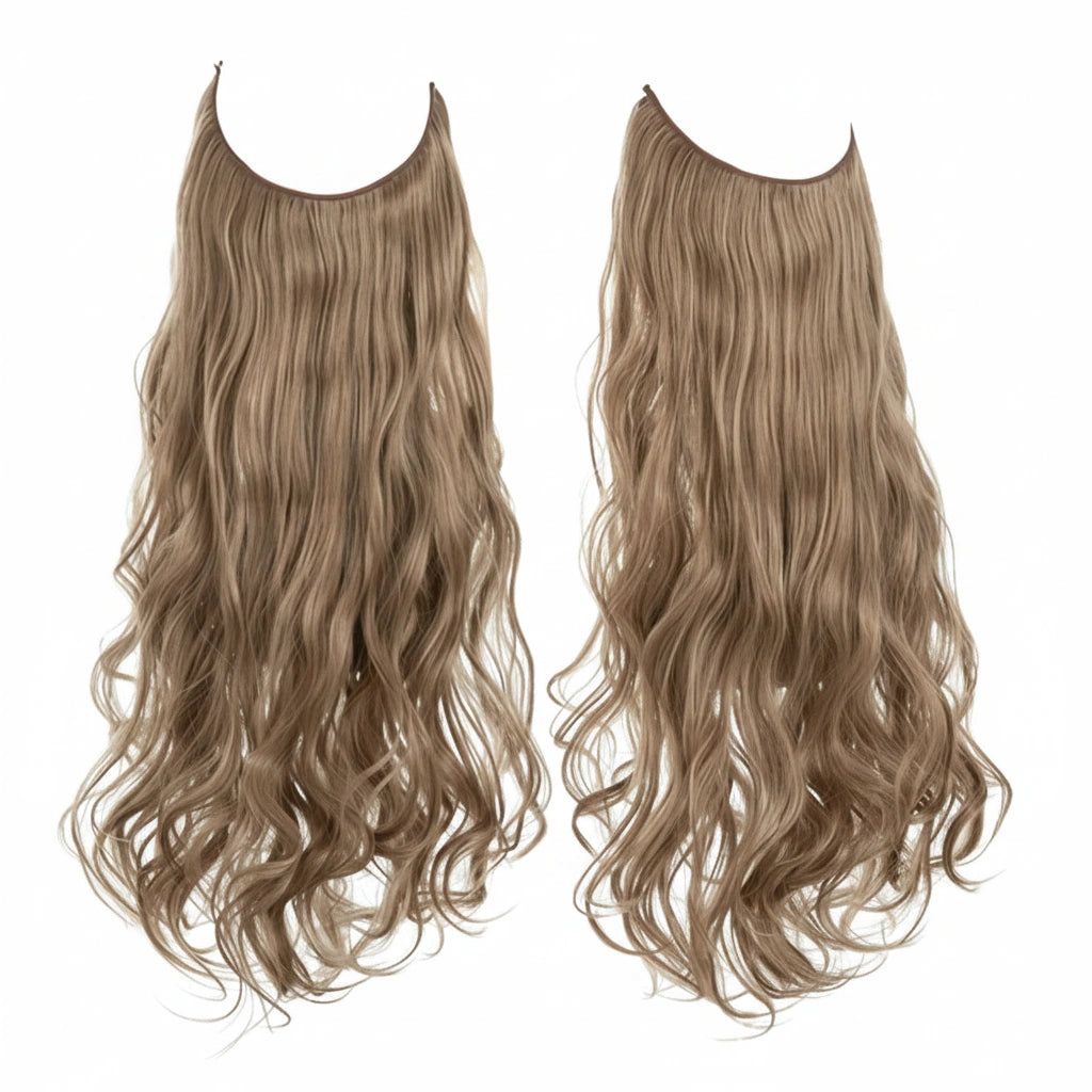Luxora™ Halo Brown Blonde Hair Extensions