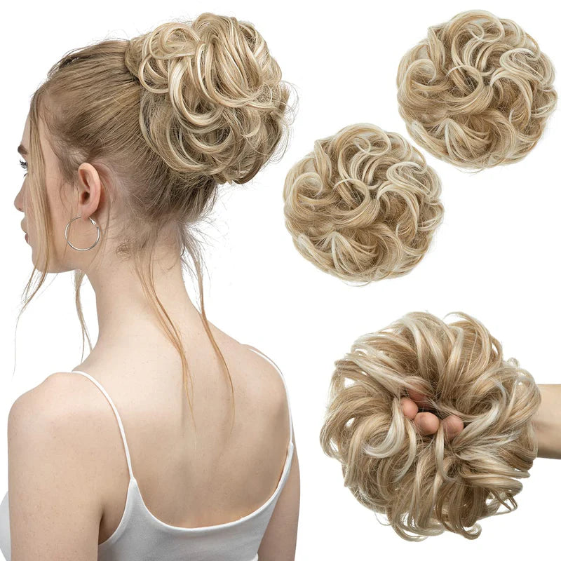 Luxora™ Gouden Tarwe Haarbuns (2 Stuks)