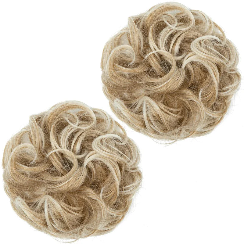 Luxora™ Gouden Tarwe Haarbuns (2 Stuks)