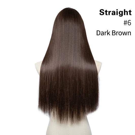 Luxora™ Straight Dark Brown Clip-In Hair Extensions