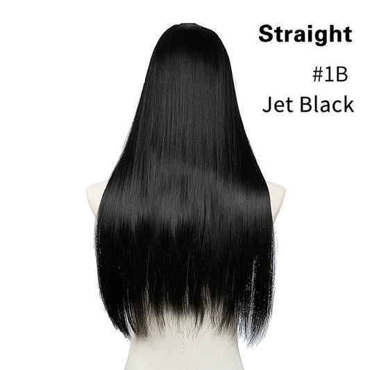 Luxora™ Straight Jet Black Clip-In Hair Extensions