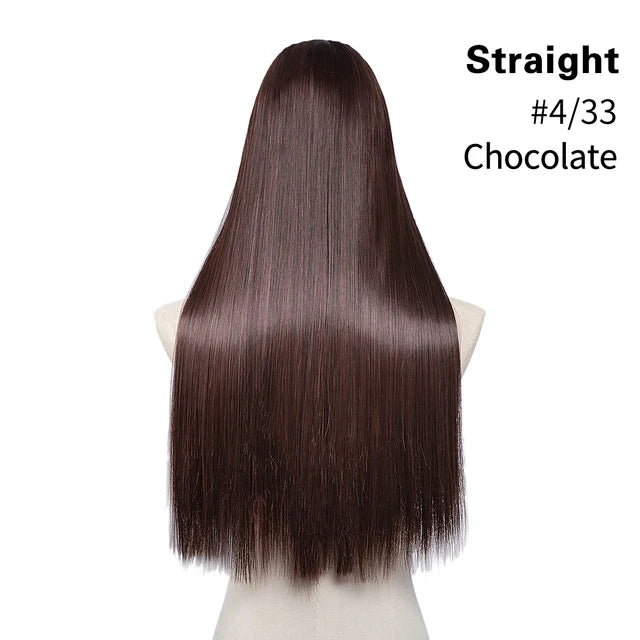 Luxora™ Straight Chocolate Brown Clip-In Hair Extensions