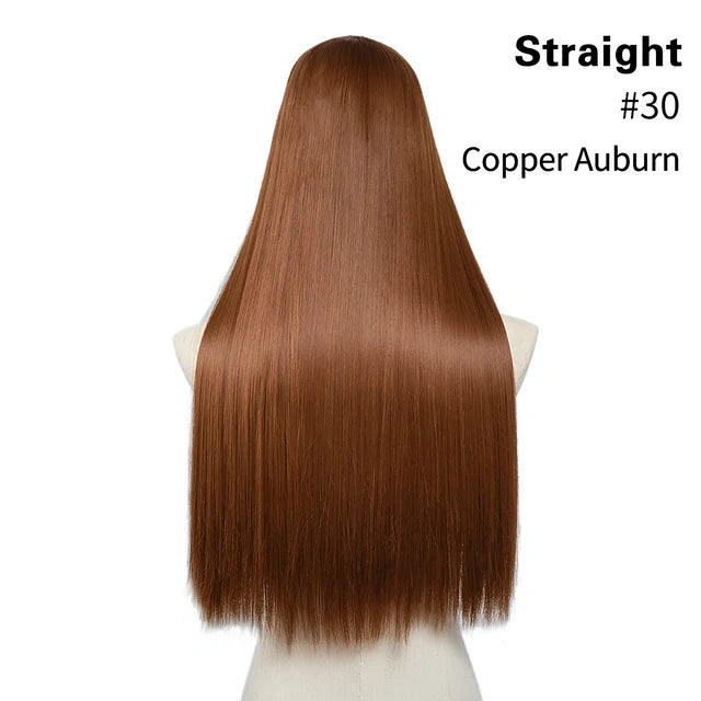 Luxora™ Straight Copper Auburn Clip-In Hair Extensions