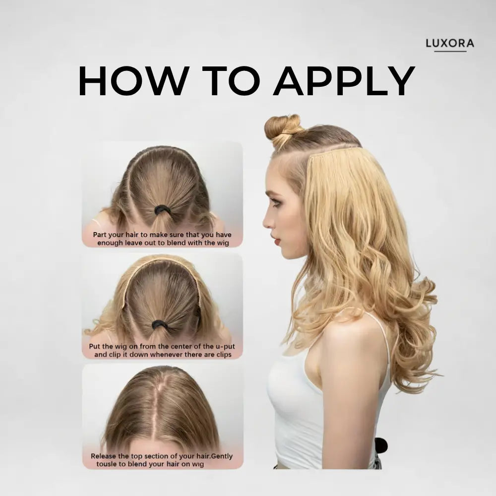 Luxora™ Wavy Golden Auburn Clip-In Hair Extensions