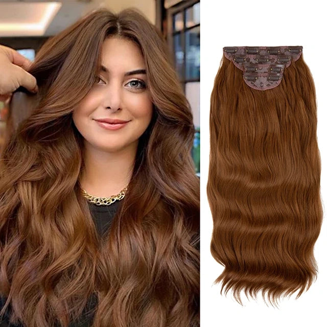 Luxora™ Light Auburn Clip-In Hair Extensions