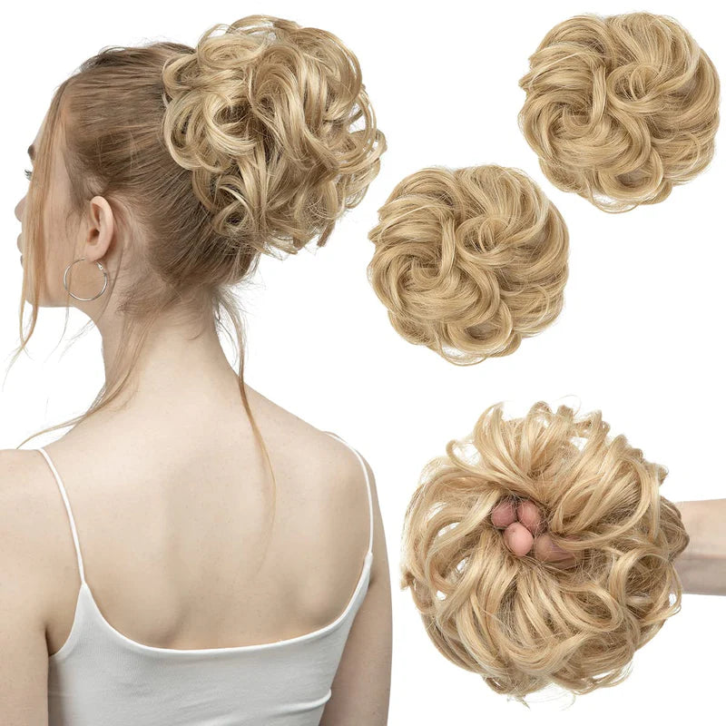 Luxora™ Licht Honingblond Haarbuns (2 Stuks)