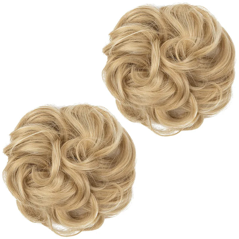 Luxora™ Licht Honingblond Haarbuns (2 Stuks)