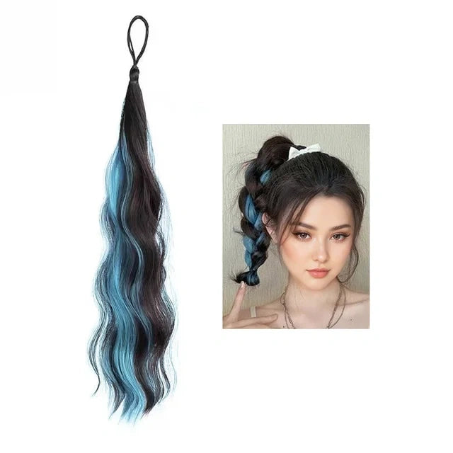 Luxora™ Midnight Blue Ponytail Hair Extensions