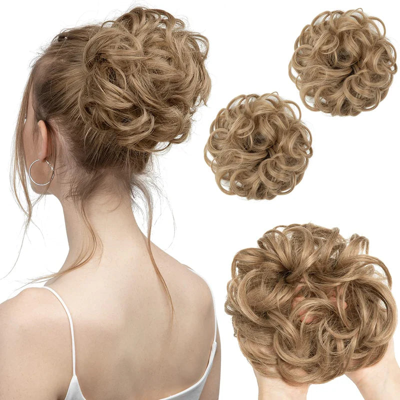 Luxora™ Medium Blond Haarbuns (2 Stuks)