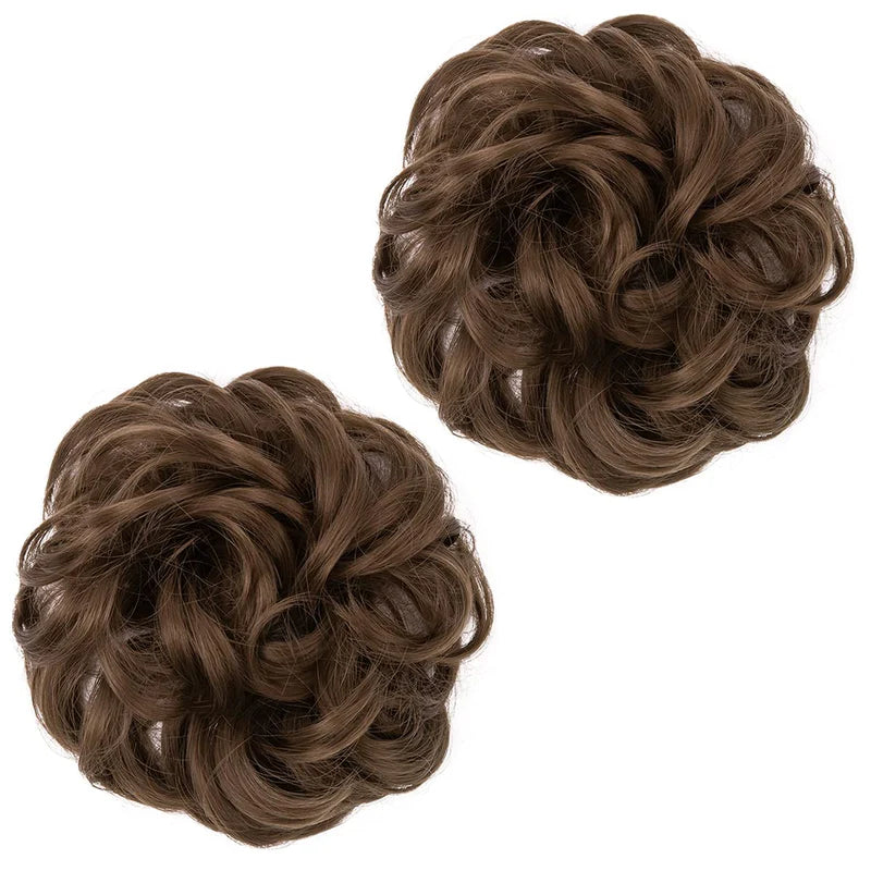 Luxora™ Mediumbruin Haarbuns (2 Stuks)