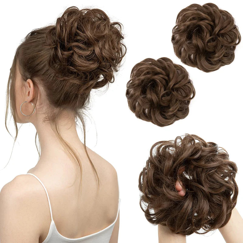 Luxora™ Mediumbruin Haarbuns (2 Stuks)