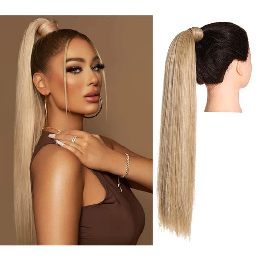 Luxora™ Natürlicher Blondton Pferdeschwanz Haar-Extensions