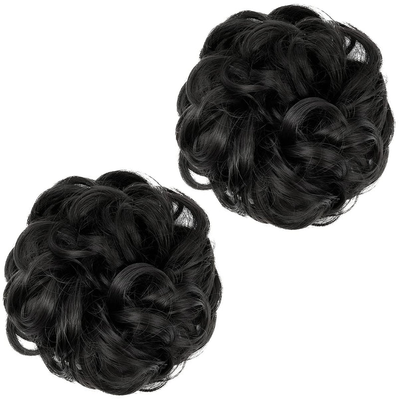 Luxora™ Off-Black Haarknotjes (2 Stuks)