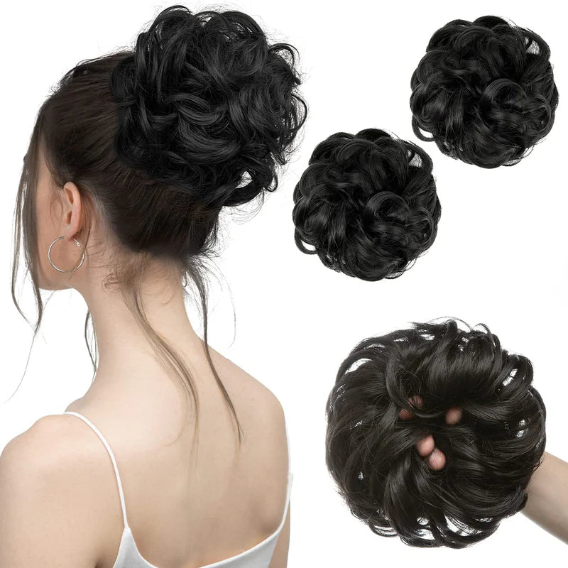 Luxora™ Off-Black Haarknotjes (2 Stuks)